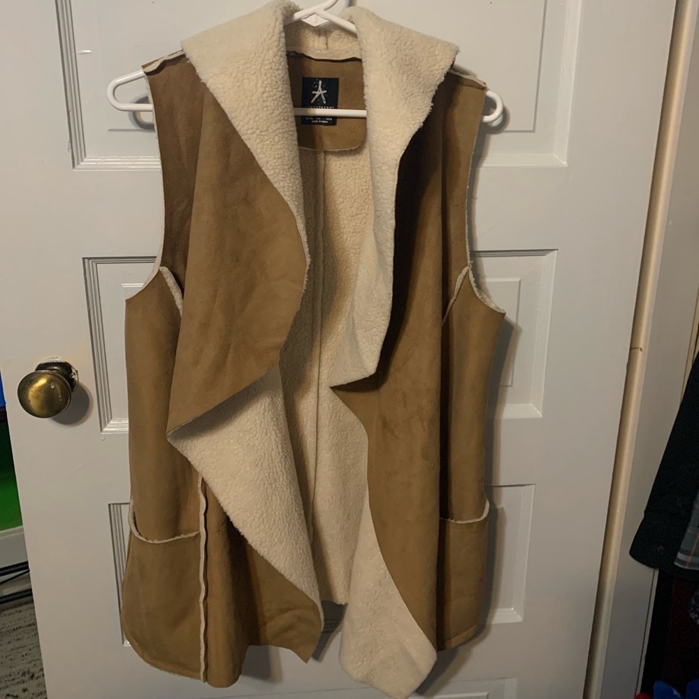 Atmosphere Cream and Tan Outerwear